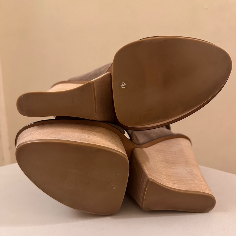 40 Marni Suede & Wood Platform Wedge Sandals - Picture 3 of 7
